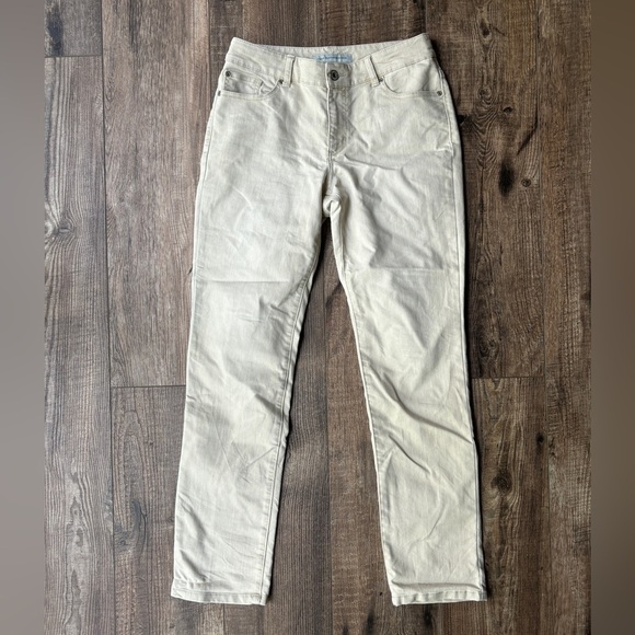 Chico's Platinum Denim Kahki Color Women's Size 0.5 Regular - Picture 1 of 11